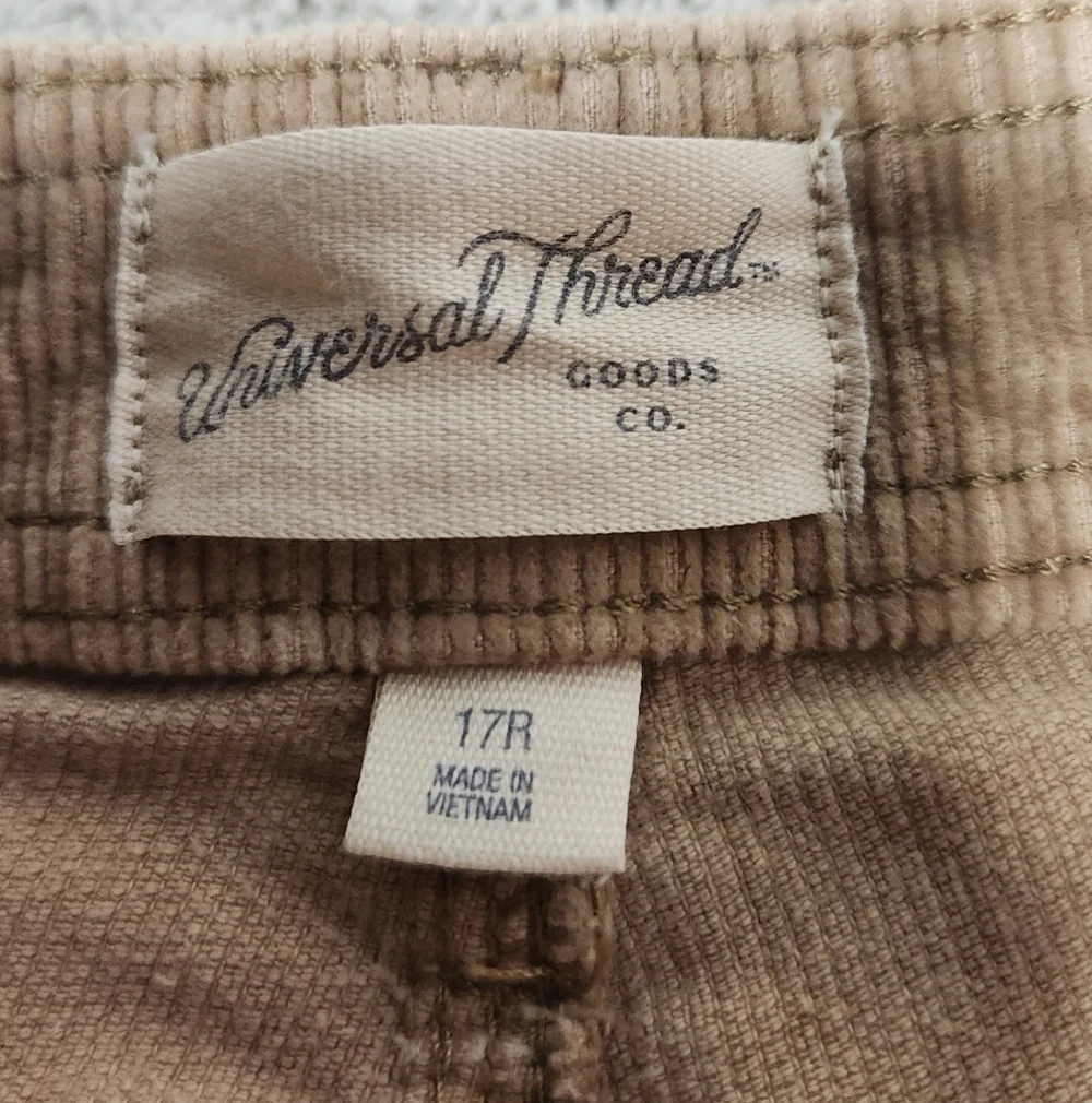 Women's High-Rise Corduroy Sailor Wide Leg Ankle Jeans Universal Thread Brown 17 - Picture 10 of 15